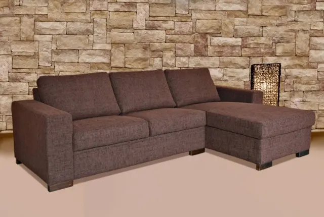 Ruda kampinė sofa